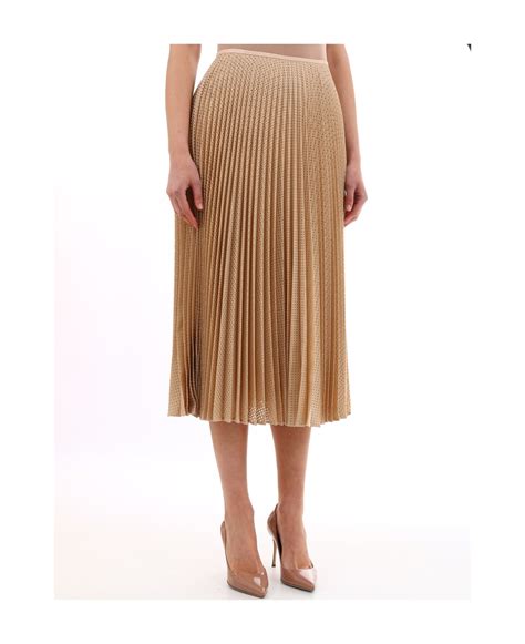 fendi skirt pleated|Fendi pleated midi skirt.